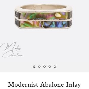 Vintage Mid century modern Inlay ring. Unisex